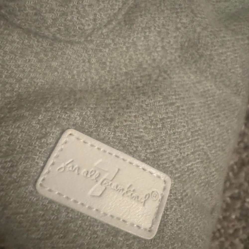 7 For All Mankind Gray Puffer Jacket with Faux Fur Hood
